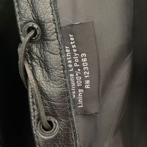 Allstate Black Leather Motorcycle Vest Men’s 48 - Picture 5 of 7